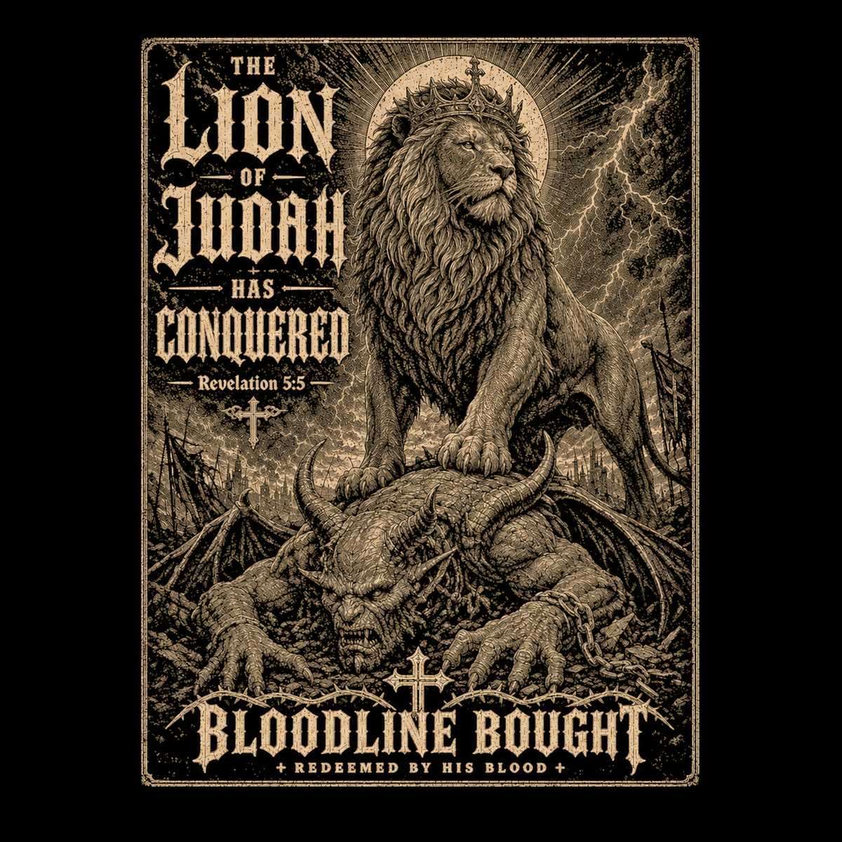 Lion of Judah - Revelations 5:5 T-Shirt