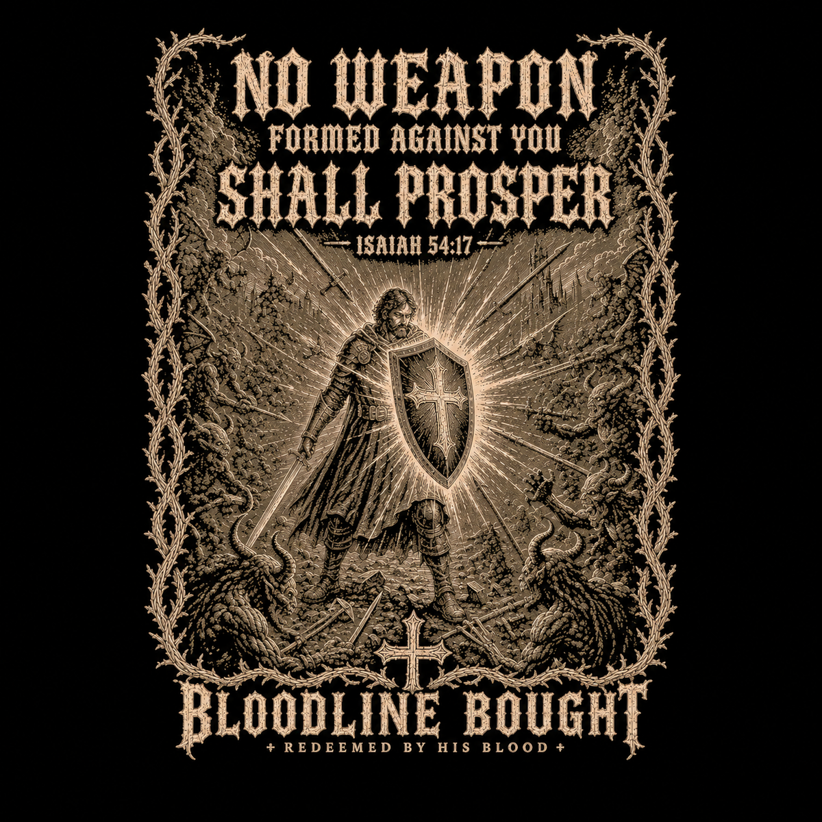 No Weapon - Isaiah 54:17 T-Shirt