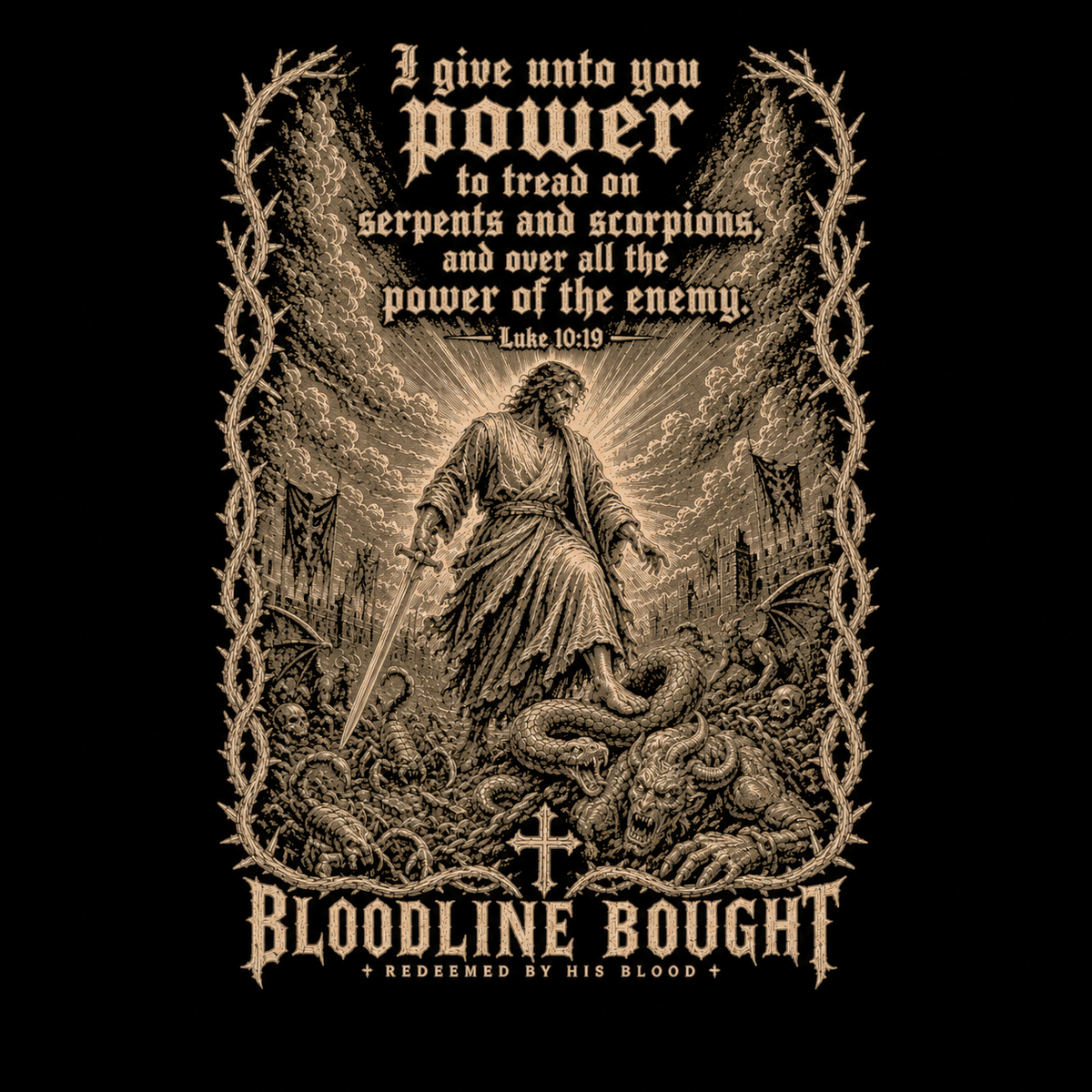 Power Over the Enemy - Luke 10:19 T-Shirt